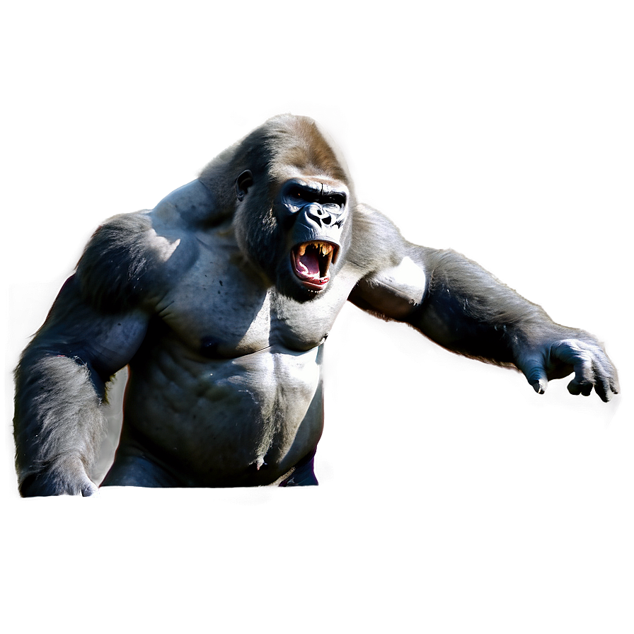 Angry Gorilla In Action Png Ghv PNG