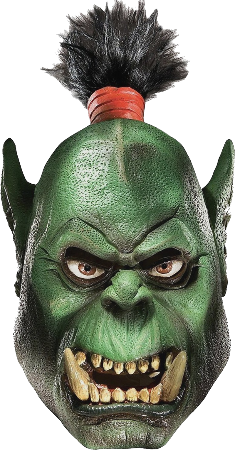 Angry Green Ogre Face PNG