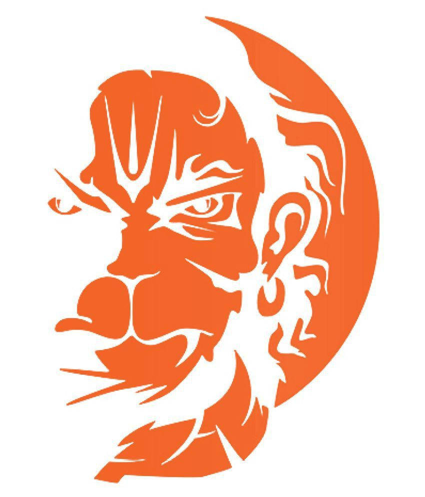 Download Angry Hanuman Face Outline Wallpaper | Wallpapers.com
