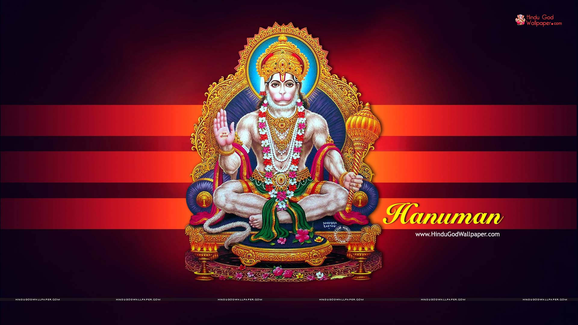 Hanumanel Dios Hindú Enfadado Fondo de pantalla