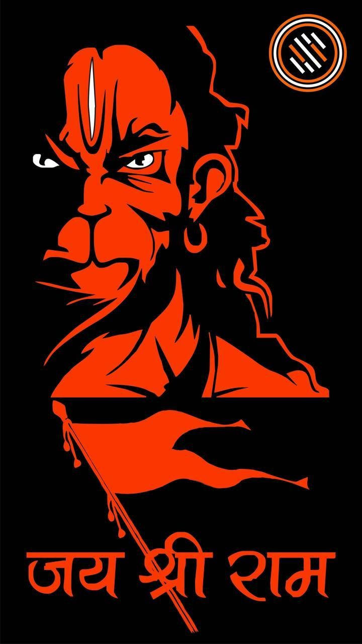 Download Angry Hanuman Hindu Poster Wallpaper | Wallpapers.com