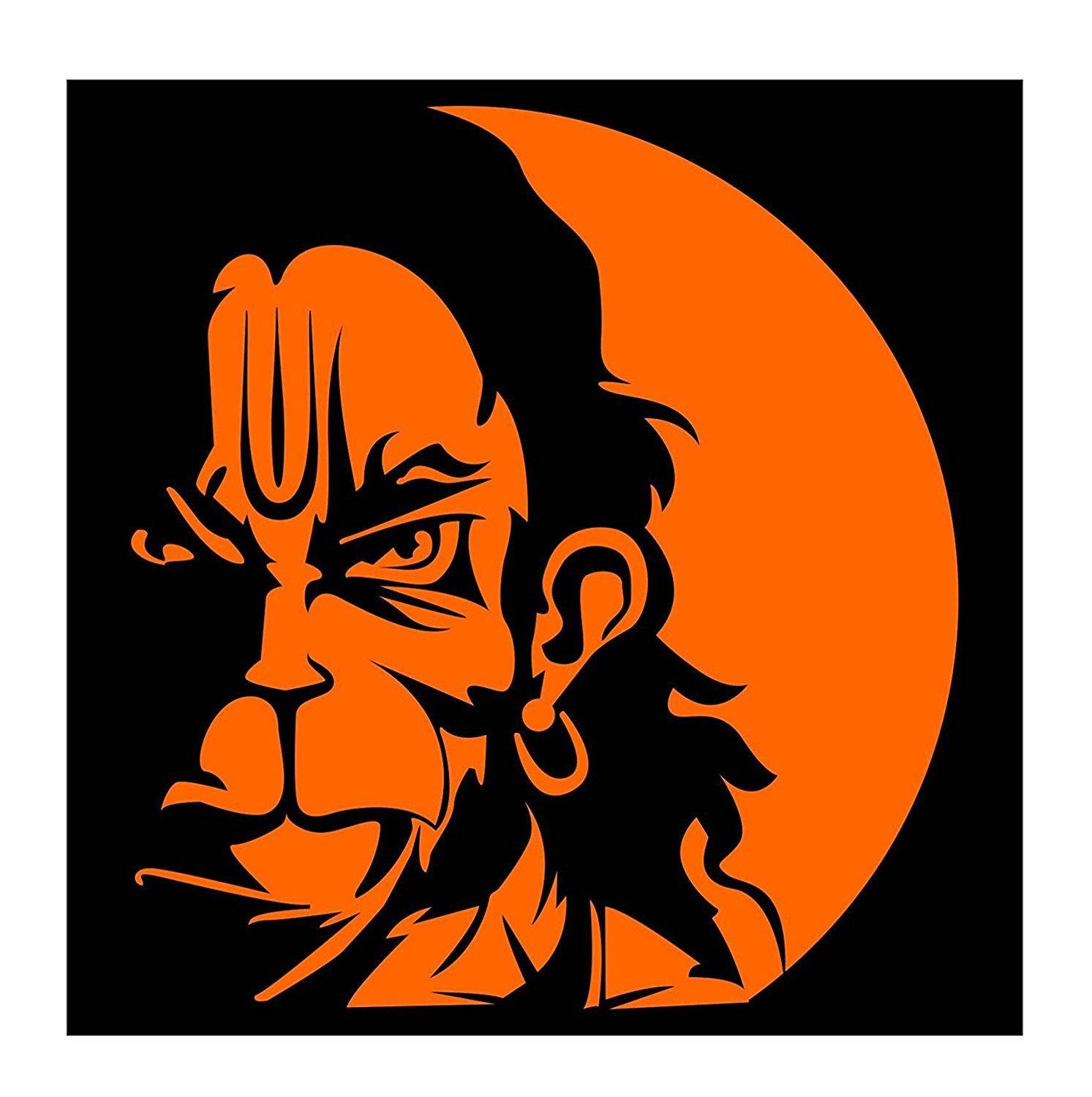 Angry Hanuman Portrait Wallpaper