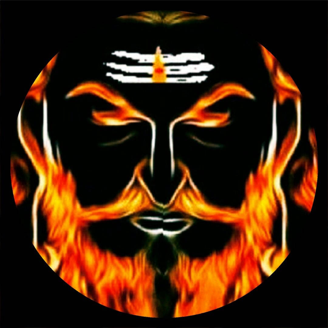 Vred Hanuman Med Brændende Skæg Wallpaper