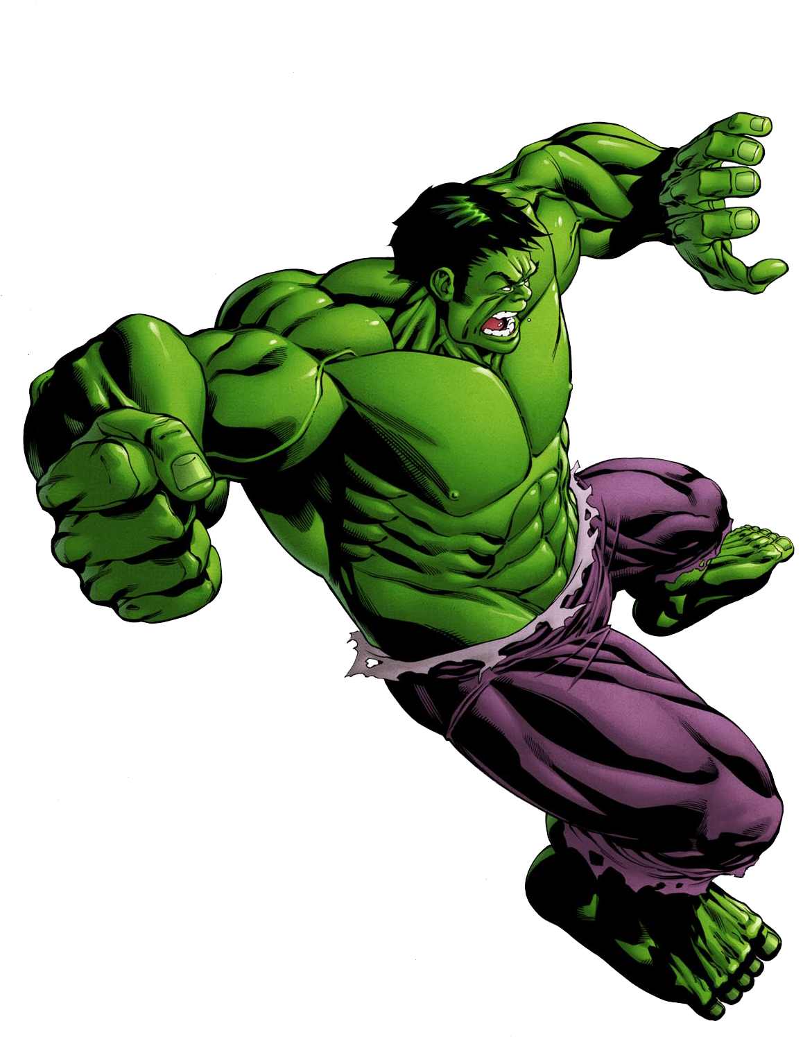 Angry Hulk Comic Art PNG