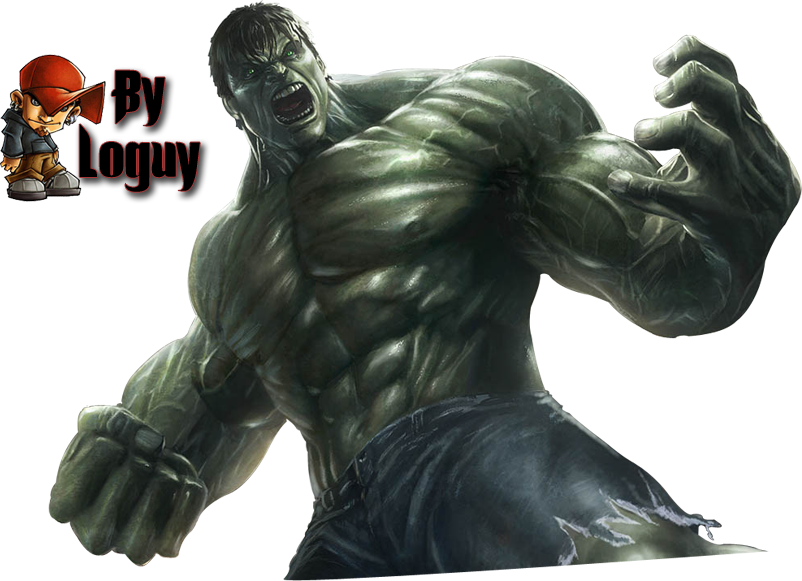 Angry Hulk Illustration PNG