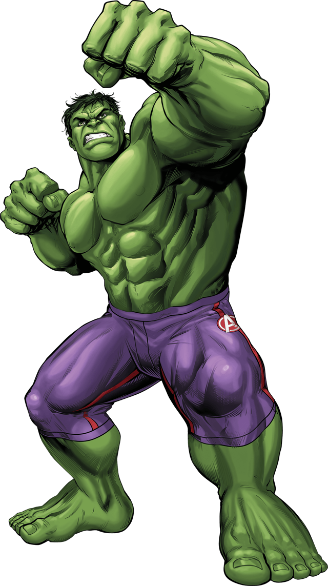Angry Hulk Pose Illustration PNG