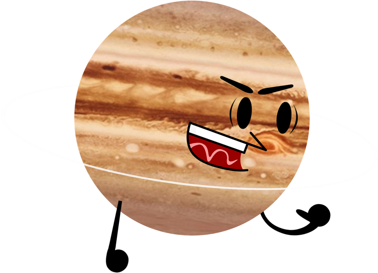 Angry Jupiter Cartoon Character PNG