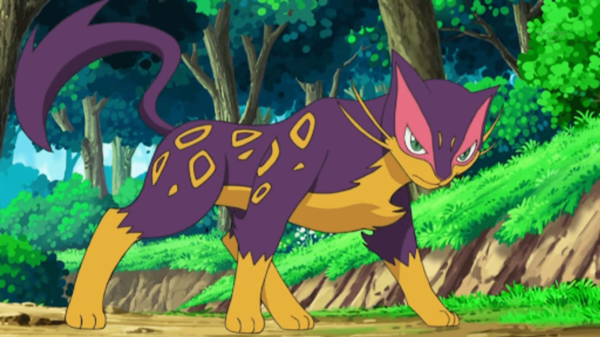Angry Liepard In Anime Wallpaper