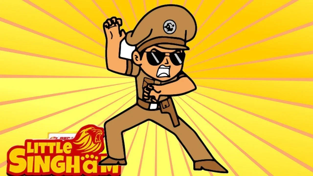 Download Angry Little Singham Policeman Wallpaper 