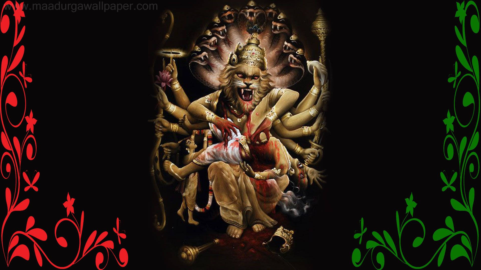Download Angry Lord Narasimha Wallpaper 