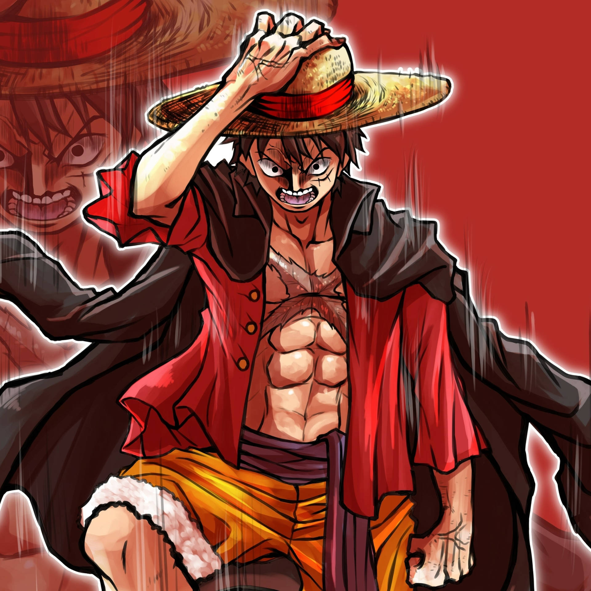 Angry Luffy Anime Profile Wallpaper
