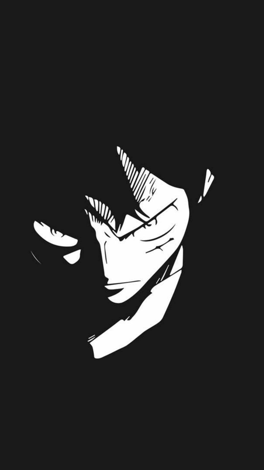 Angry Luffy Pfp Black And White Illustration Background