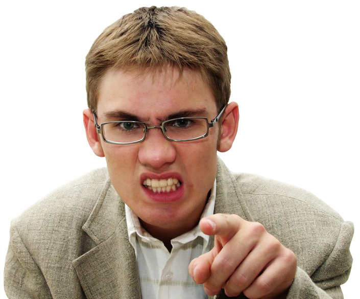 Angry Man Pointing PNG