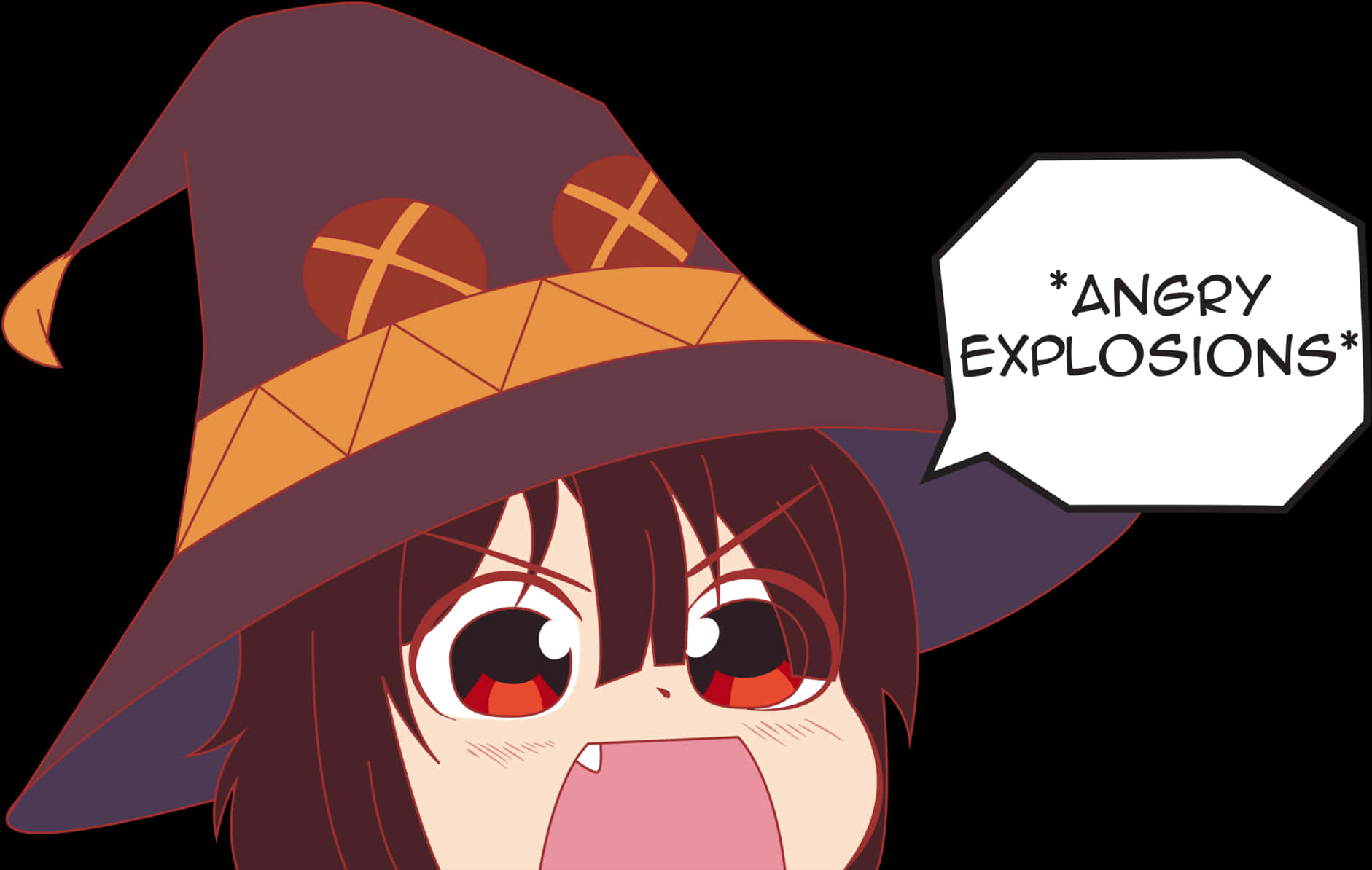 Angry Megumin Explosions PNG