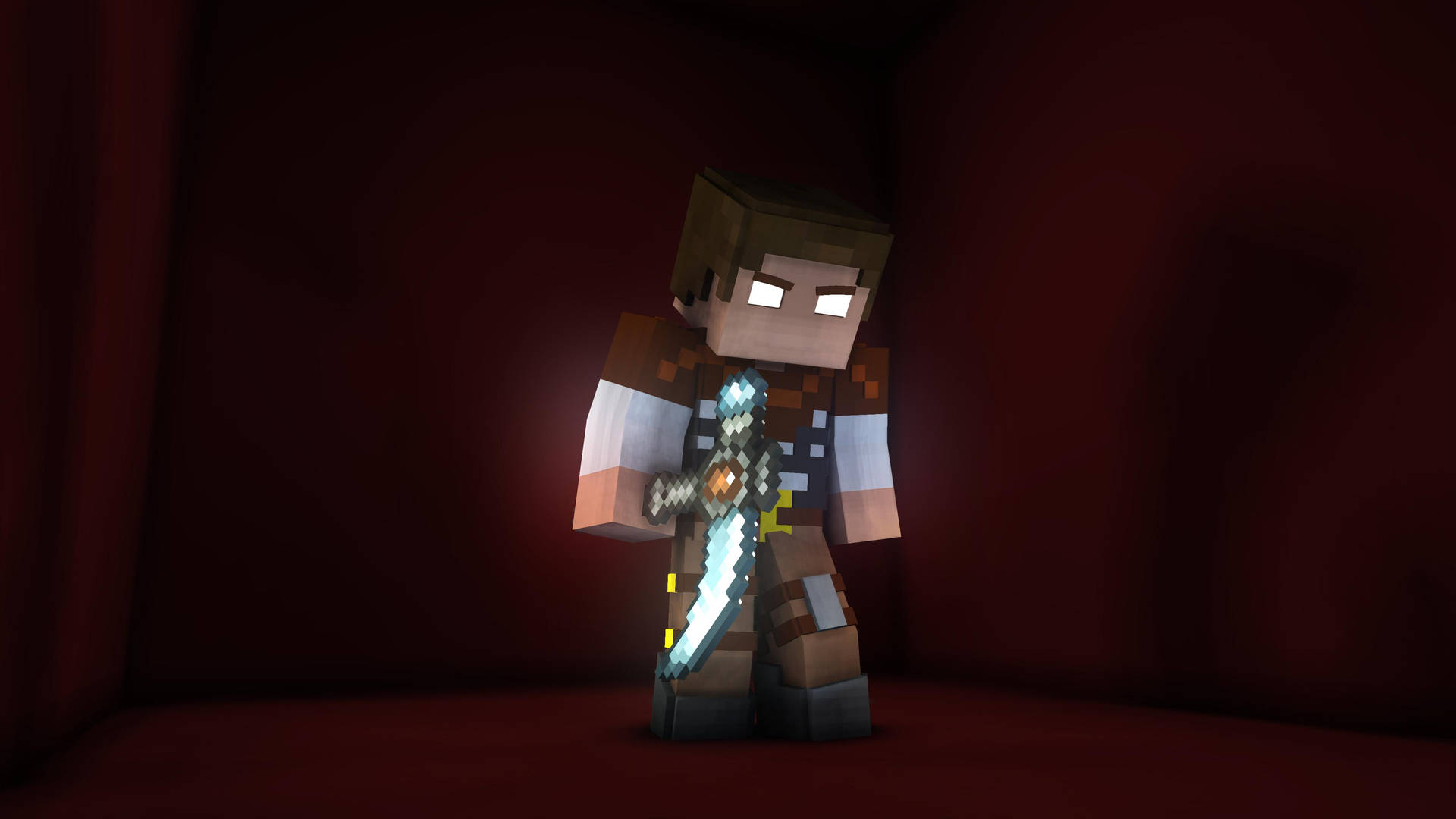 Angry Minecraft Herobrine Brown Skin Picture