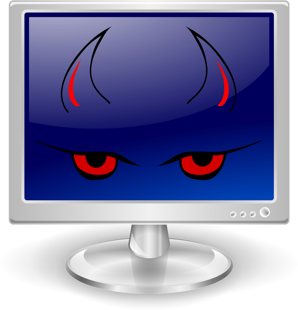 Angry Monitor Cartoon Character PNG