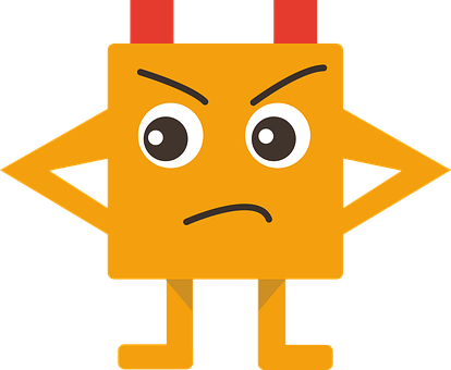 Angry Orange Character PNG