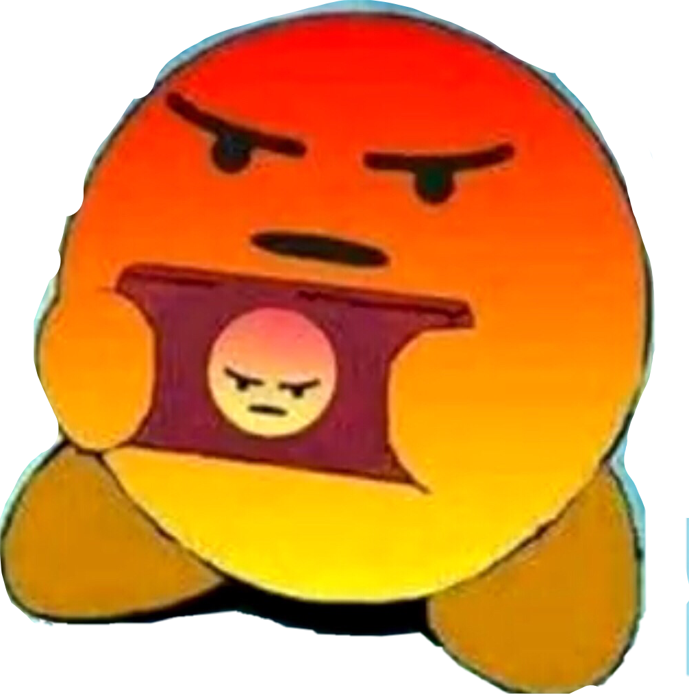 Angry Orange Facebook Emoji PNG