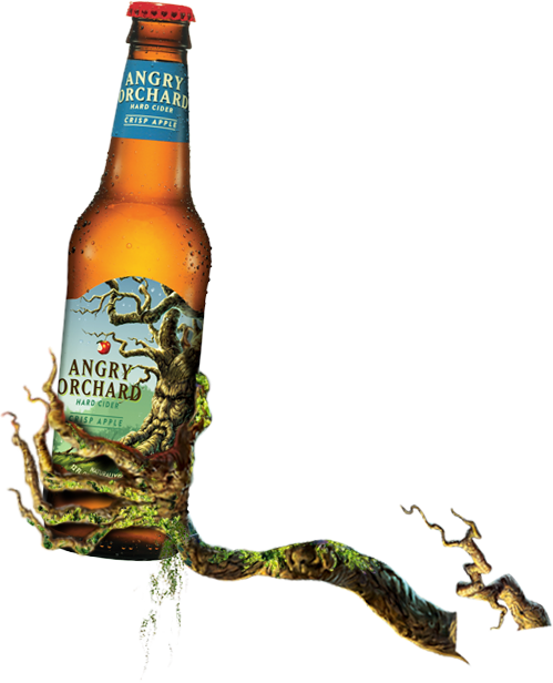 Angry Orchard Crisp Apple Cider Bottle PNG