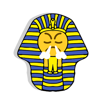 Angry Pharaoh Cartoon Emoji PNG