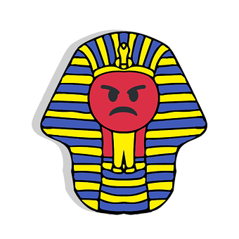 Angry Pharaoh Emoji Art PNG