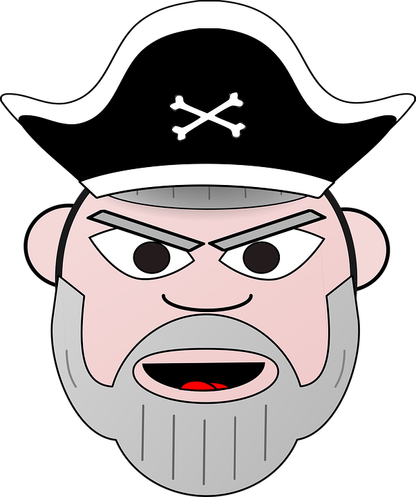 Angry Pirate Cartoon Graphic PNG