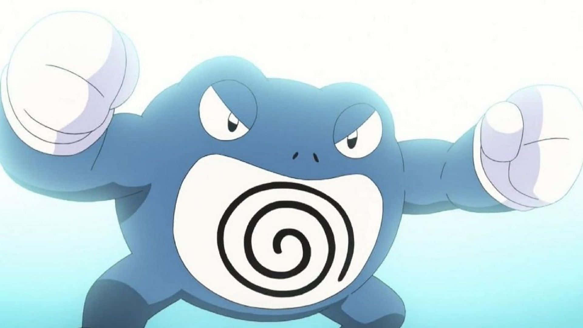 Angry Poliwrath With Fists Clenched Wallpaper