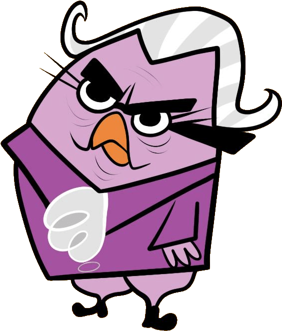 Angry Purple Cartoon Character PNG