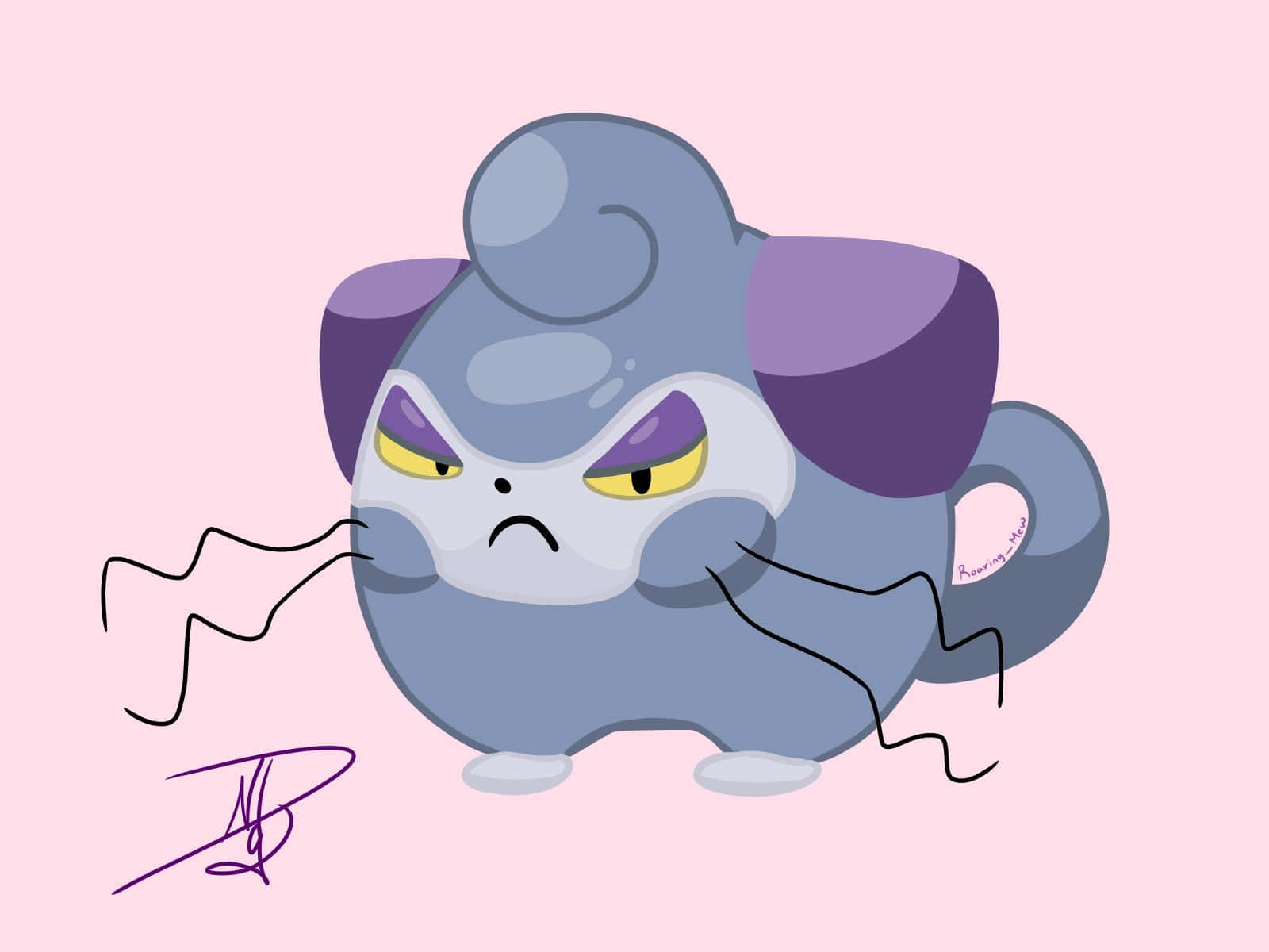 "Don't Mess With Purugly - the Giant Cat Pokemon Who's Ready To Battle" Wallpaper