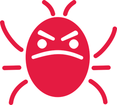 Angry Red Bug Icon PNG
