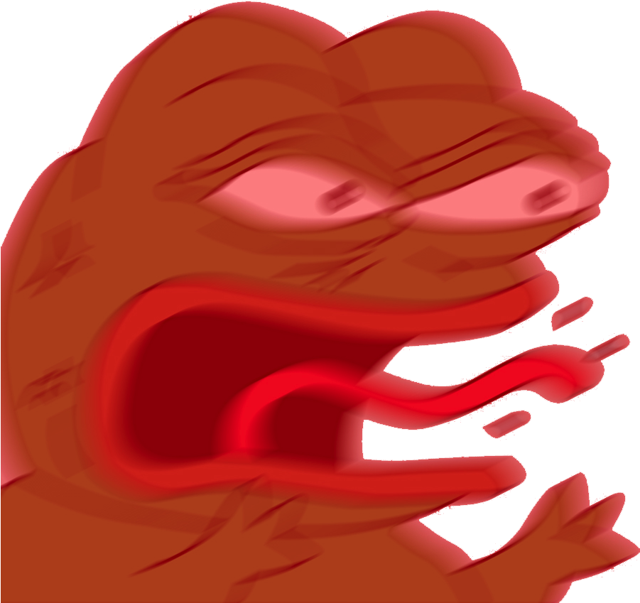 Angry Red Pepe Illustration PNG