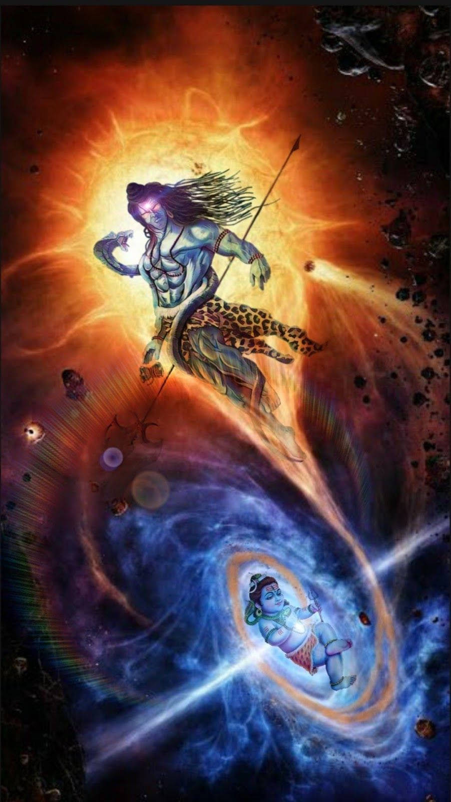 Download Angry Shiva Baby Krishna Wallpaper | Wallpapers.com