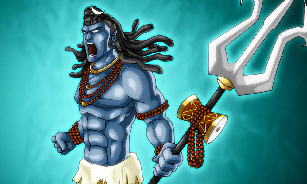 Angry Shiva Silver Trishula Wallpaper