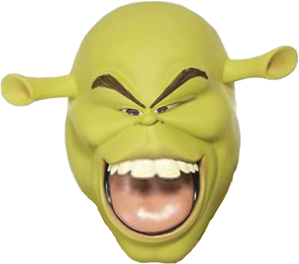 Angry Shrek Face Expression PNG