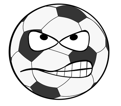 Angry Soccer Ball Cartoon PNG