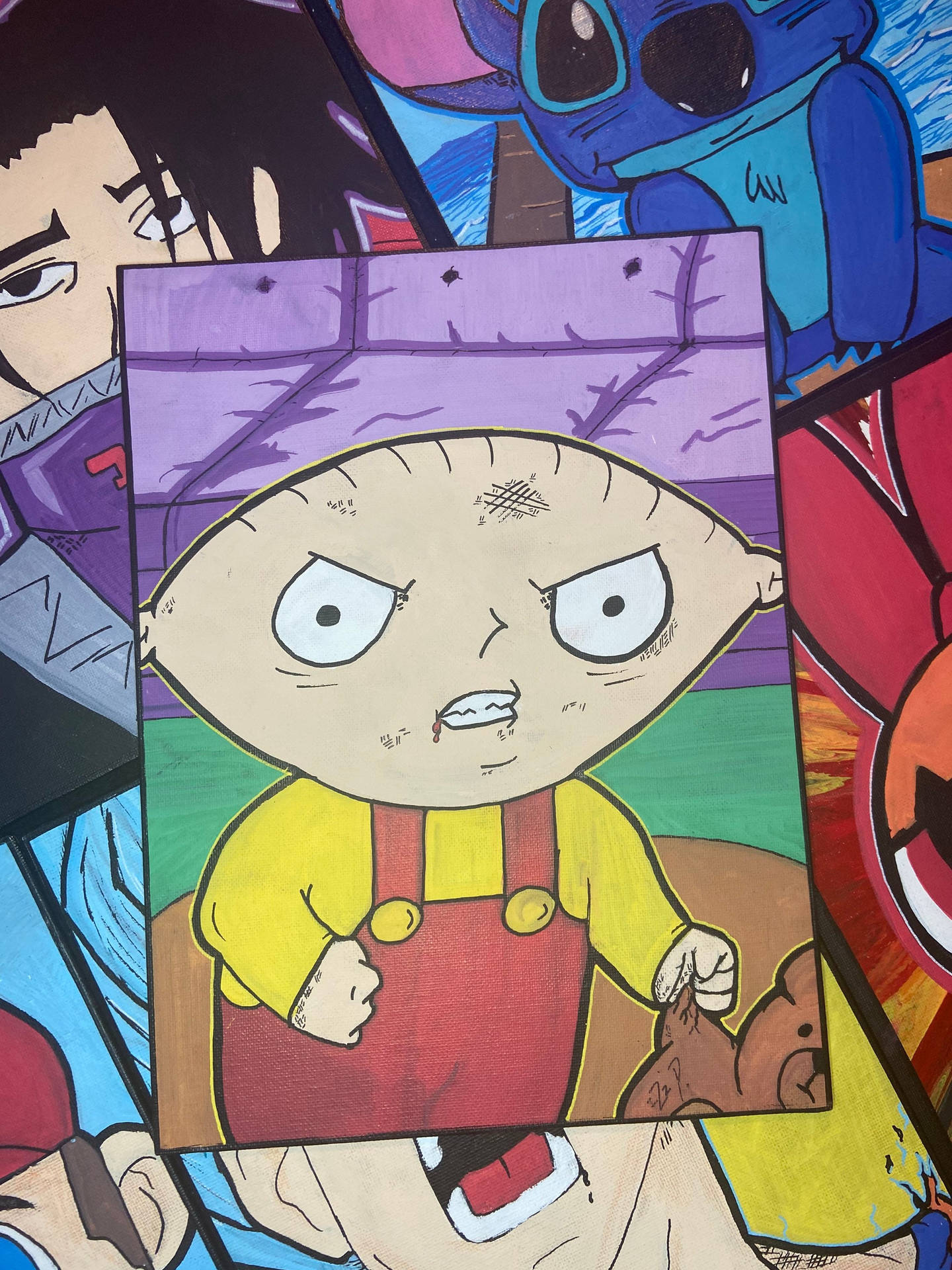 Angry Stewie Griffin Visual Art Wallpaper