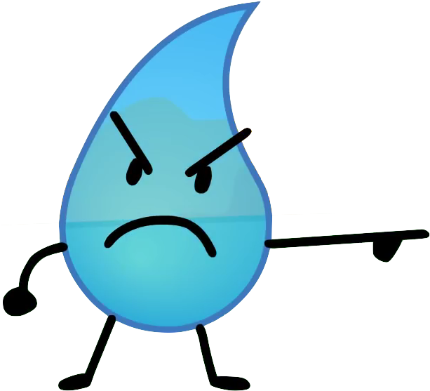 Angry Teardrop Character PNG