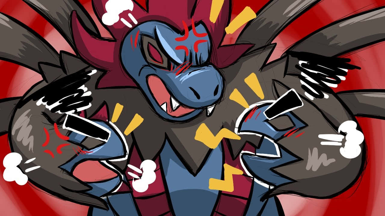 Angry Three-headed Pokémon Hydreigon Wallpaper