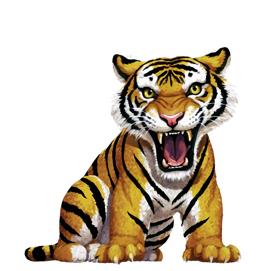 Angry Tiger B PNG