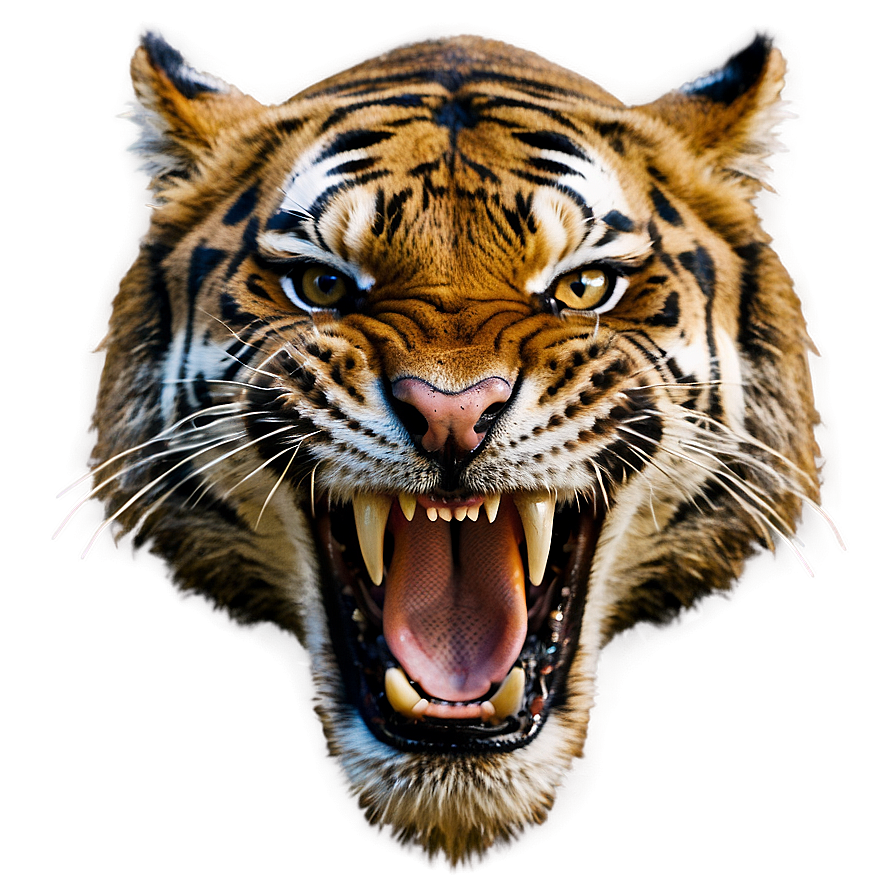 Angry Tiger Roar Png 06252024 PNG