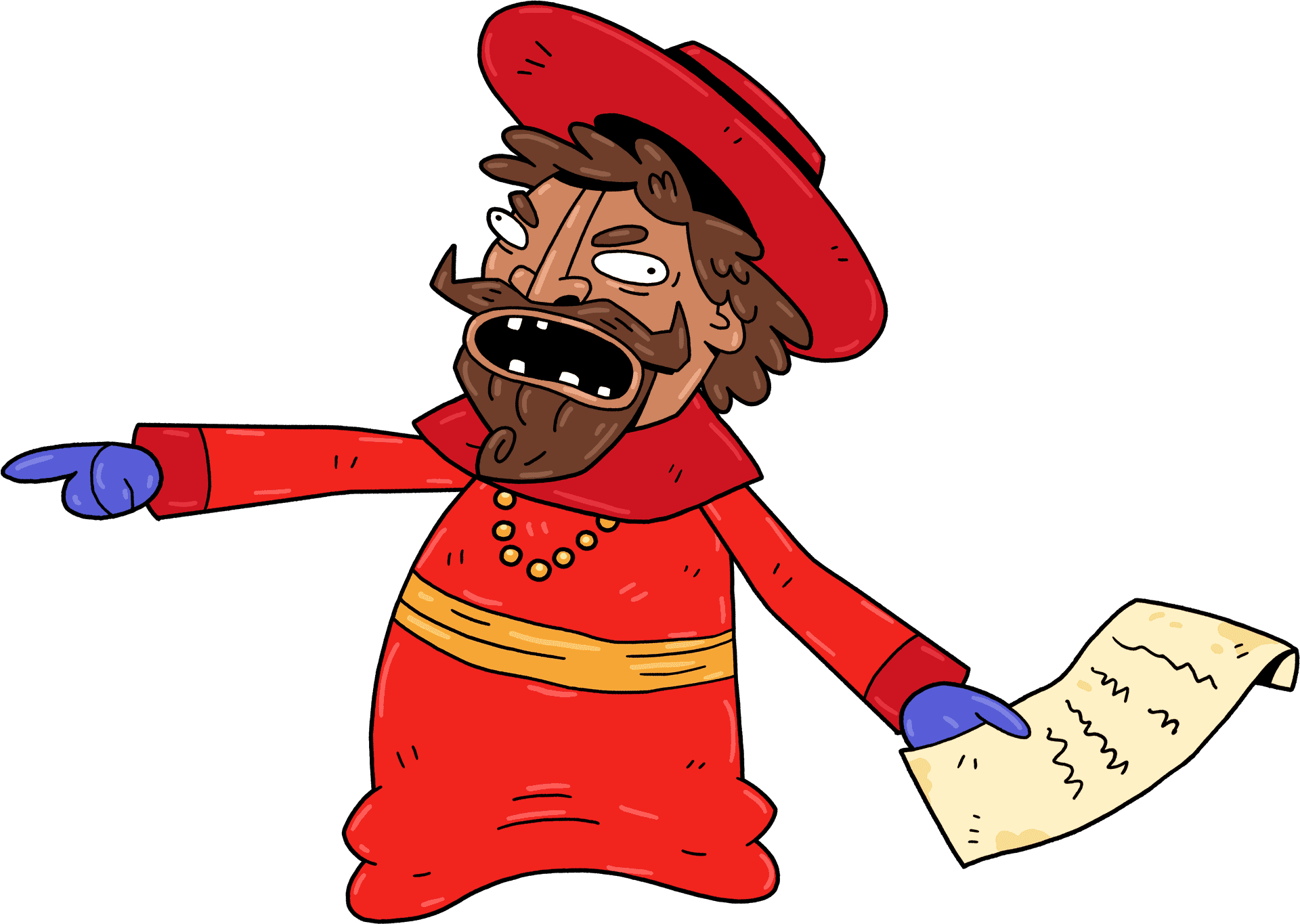 Angry Town Crier Cartoon PNG