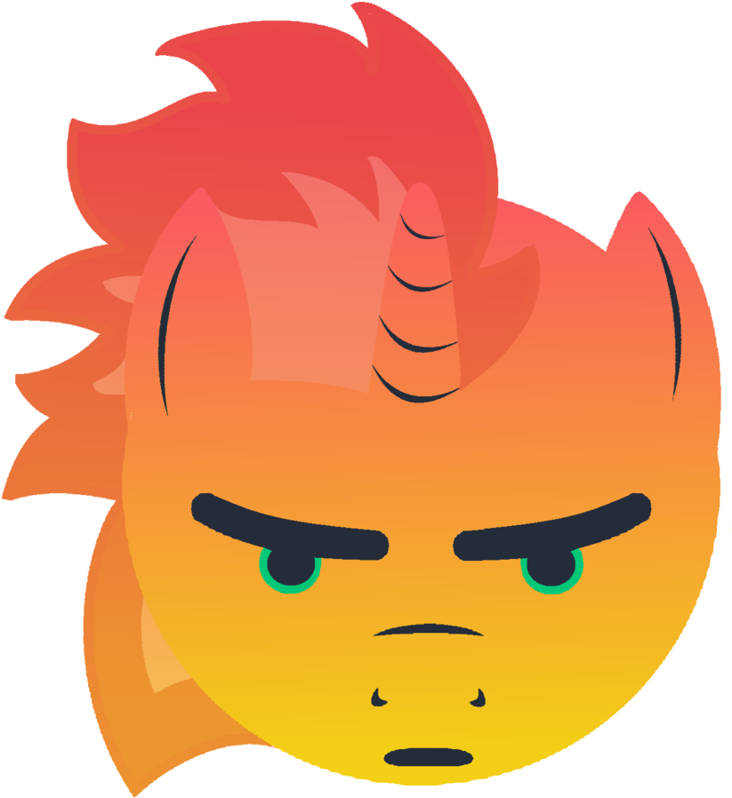 Angry Unicorn Emoji PNG