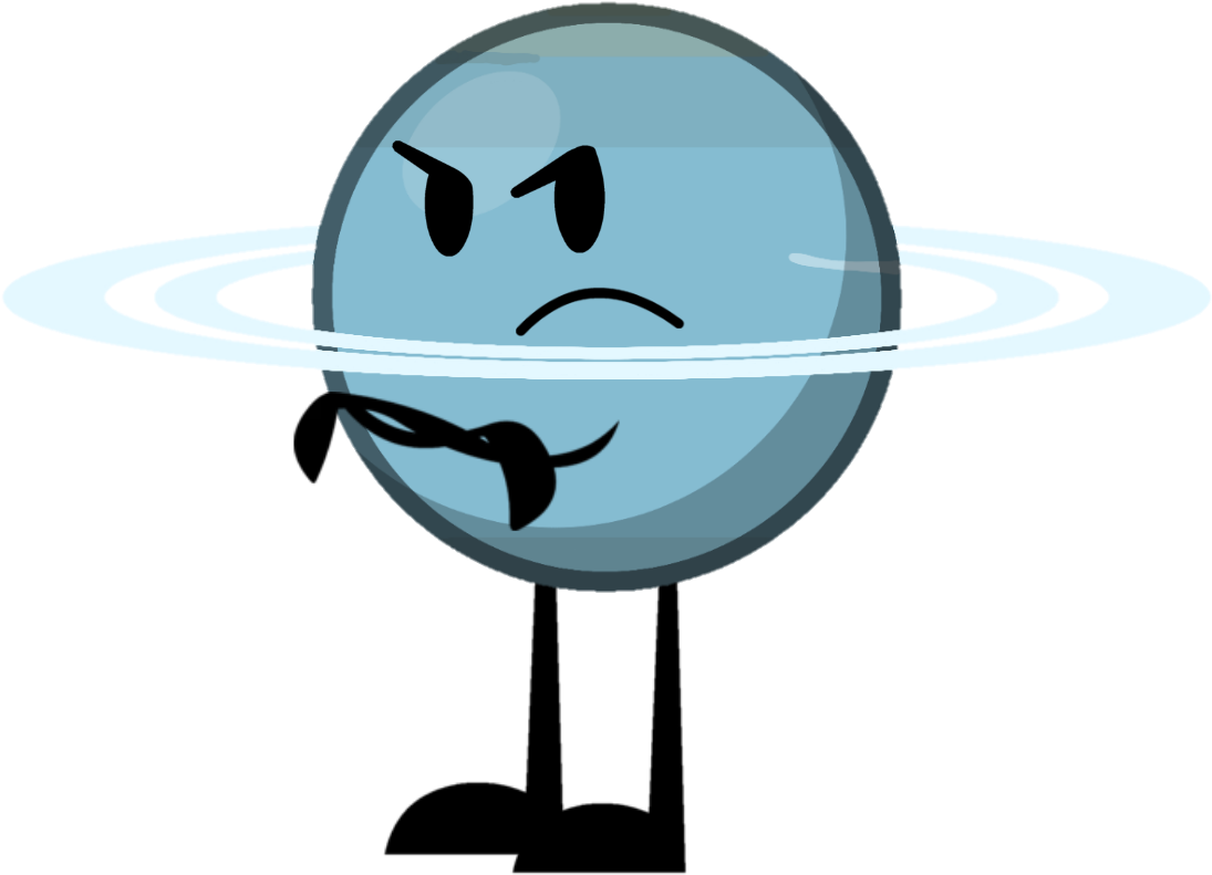 Angry Uranus Cartoon Character PNG