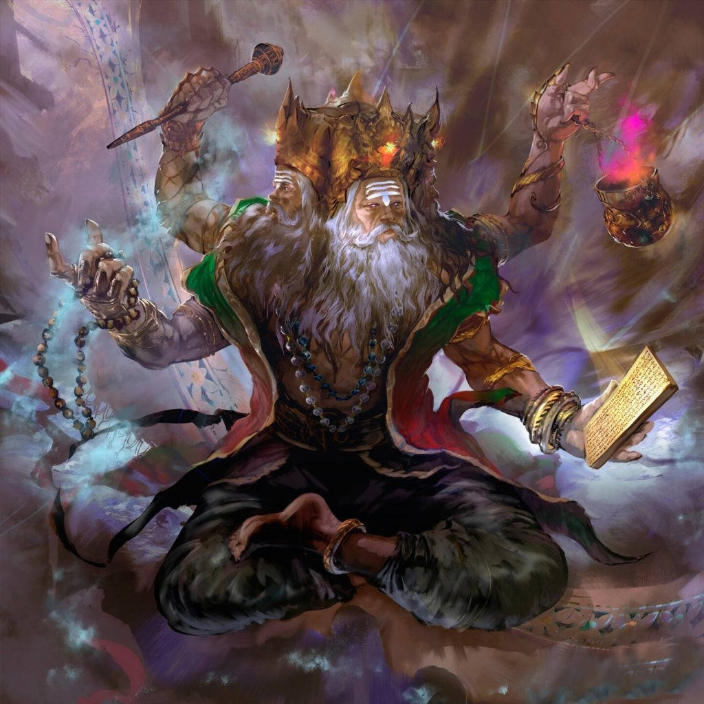 Angry Vishnu Two-headed Old Man Wallpaper