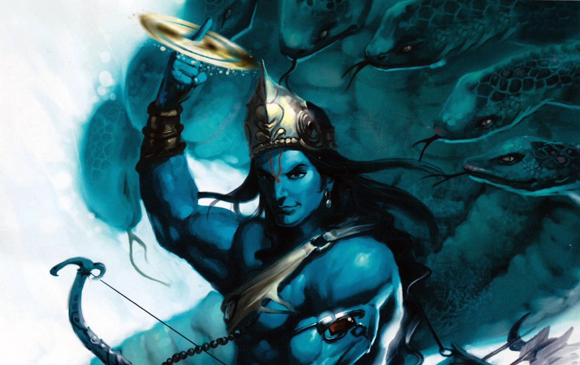 Angry Vishnu Very Blue Wallpaper