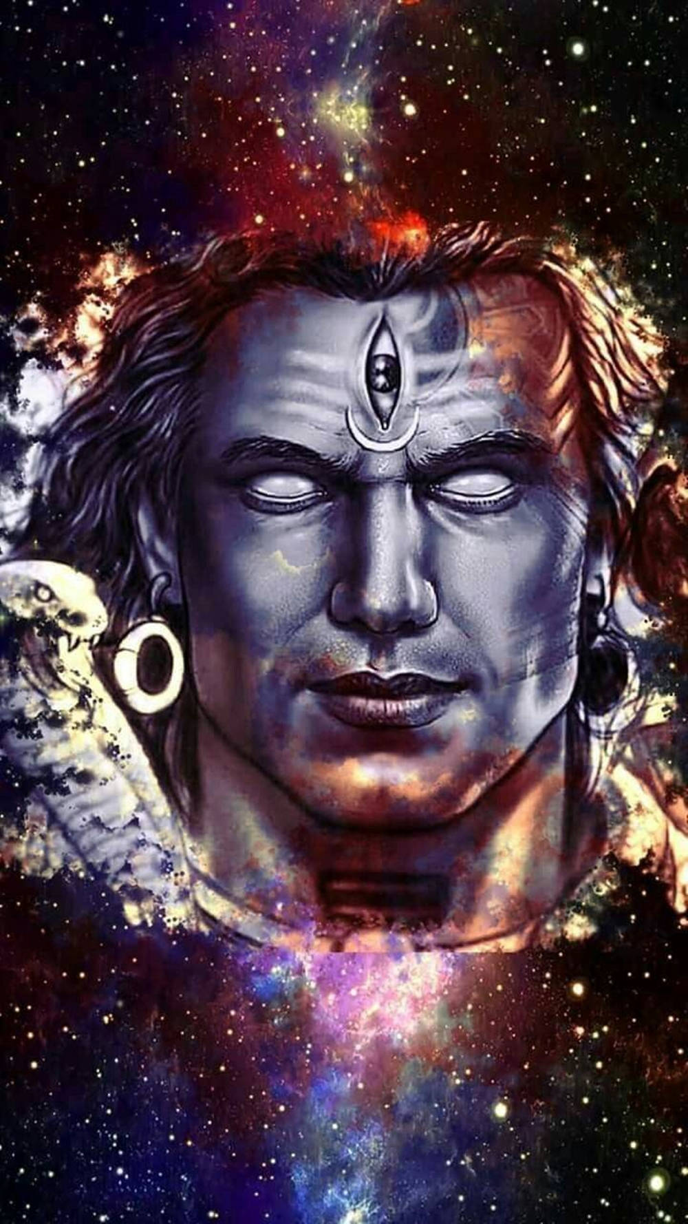 Angry Vishnu With No Eyes Wallpaper