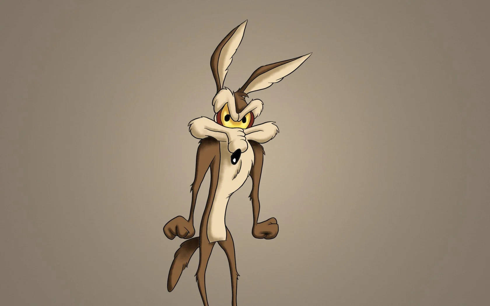 Angry Wile E Coyote In Gray Wallpaper