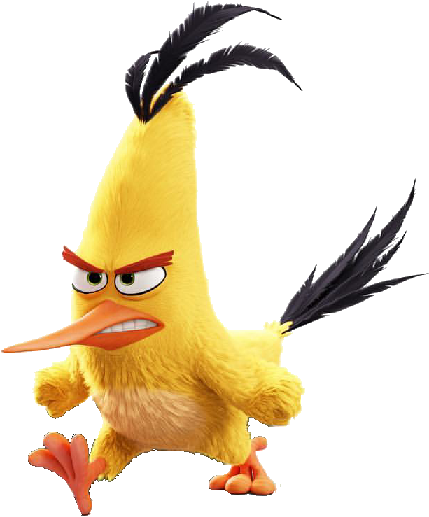 Angry Yellow Bird Cartoon Character PNG