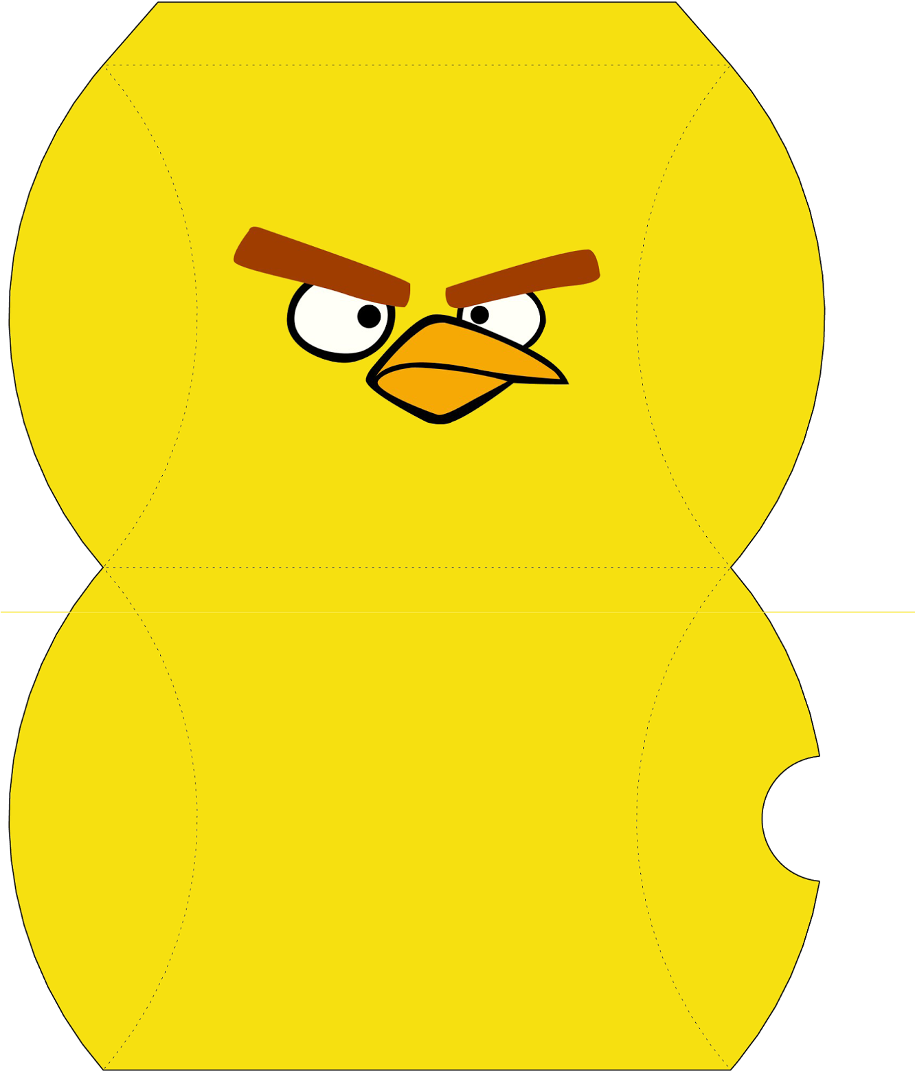 Angry Yellow Bird Graphic PNG