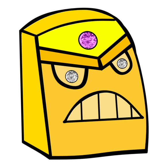 Angry Yellow Cartoon Face PNG
